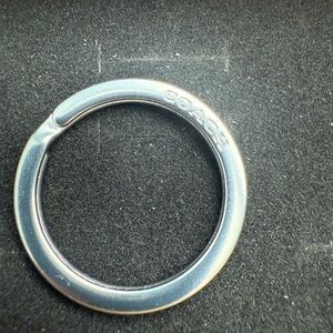 Coach Metallic Silver Key Ring